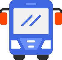 A blue bus with a red stripe on the side vector