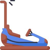 A blue and red sled with a handle vector