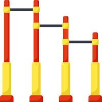 A red and yellow pole with a yellow pole vector