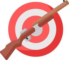 A rifle and target on a white background vector