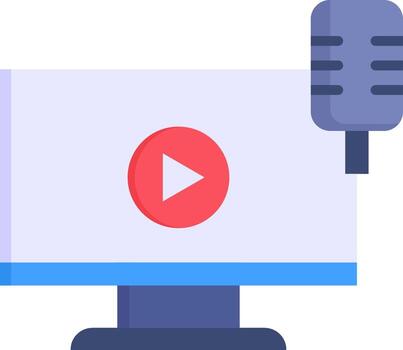 un jugador y micrófono en un computadora pantalla vector