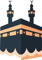 The kaaba is a mosque in islam vector