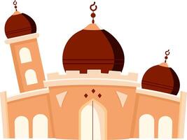 An illustration of a mosque with two domes vector