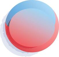 red and blue button vector