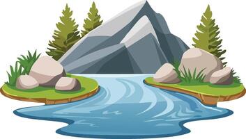 illustration of a river vector