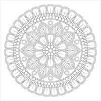 Stress Relief Through Mandala Art Featuring Detailed Oriental Line Patterns vector