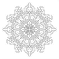 Stress Relief Through Mandala Coloring with Oriental Abstract Patterns and Line Art vector