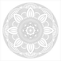 Discover Peace Through Abstract Mandala Designs Line Art Coloring Book Featuring Oriental Inspired Patterns vector