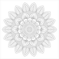 Abstract Oriental Mandala Patterns Designed for Relaxation and Coloring Therapy vector