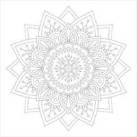 Oriental-Inspired Mandala Line Art Patterns for Stress-Free Coloring and Creative Meditation Sessions vector