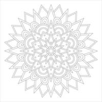 Explore Relaxation Through Oriental Mandala Patterns in Abstract Line Art vector