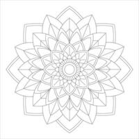 Beautiful Oriental Mandala Line Patterns for Creative and Relaxing Coloring Pages vector