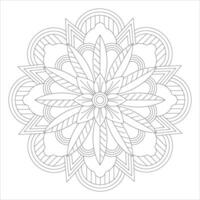 Mindful Coloring with Mandala Art Abstract Oriental Line Art Patterns for Coloring Books and Relaxation vector