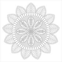 Mindful Coloring with Oriental Mandala Line Art Patterns for Stress Relief vector