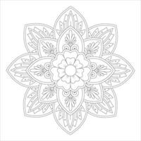 Relax and Rejuvenate with Oriental Mandala Line Art Patterns Designed for Stress-Free Coloring and Meditation vector