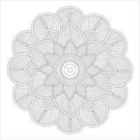 Artistic Mandala Coloring Pages with Oriental Line Art for Mindfulness and Relaxation vector