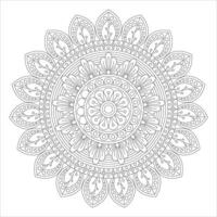 Unique Oriental Mandala Patterns for Artistic Coloring and Stress Relief vector