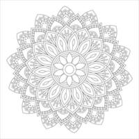 Creative Mandala Art Featuring Oriental Patterns for Coloring and Stress Relief vector