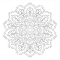 Mandala Art Coloring Pages with a Unique Oriental Twist Abstract Line Art Patterns for Creative Relaxation vector