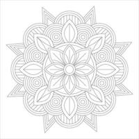 Exquisite Mandala Coloring Book Page Ideas with Abstract Oriental Art and Line Patterns for Creative Expression vector