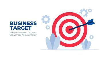 Business target strategy with arrow banner isolate background vector