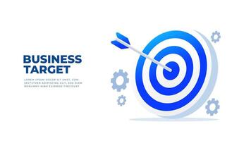 Business target with arrow isolate background vector