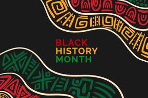 Black history month abstract backgrounds with hand drawn patterns vector