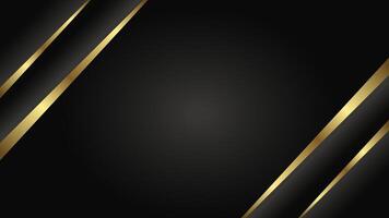 abstract Black and golden luxury banner template design vector