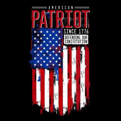 American patriot flag design representing political movements