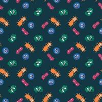 Seamless pattern with bacteria. Design for fabric, textile, wallpaper, packaging vector