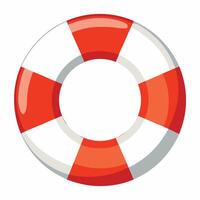 A life preserver is shown on a white background vector