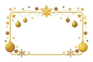 Christmas frame with stars and snowflakes vector