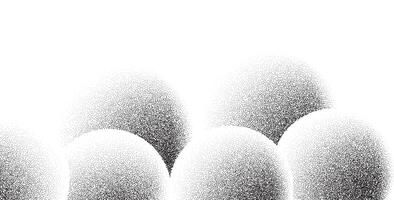 Grainy abstract background with a wavy pattern and halftone effect. Black and white retro design featuring spray texture, dust, and scattered particles. vector