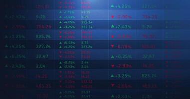 Display of stock market numbers. vector