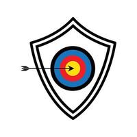 shield with arrow target vector