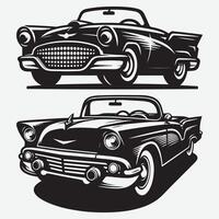 Retro Inspired Car Silhouette for Automotive Branding Applications vector