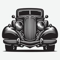 Retro Automobile Silhouette Clipart for Creative Branding Projects vector