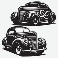 Retro Car Silhouette Design Isolated for Creative Automotive Art Projects vector