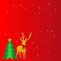 Christmas background red color snowing vector