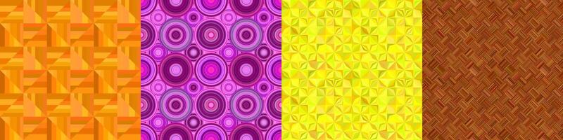 Seamless color geometric pattern set vector