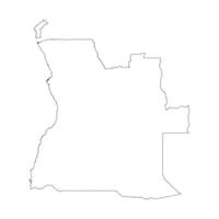 Angola blank outline map vector