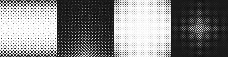 Abstract geometric halftone pattern set vector