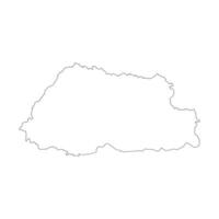 Bhutan blank outline map vector