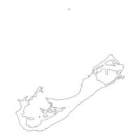 Bermuda blank outline map vector
