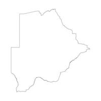 Botswana blank outline map vector