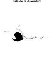 Isla de la Juventud outline map vector