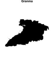 Granma outline map vector