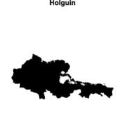 Holguin outline map vector