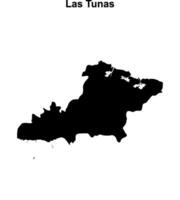 Las Tunas outline map vector