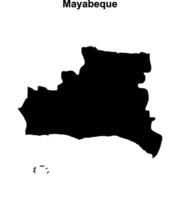 Mayabeque outline map vector